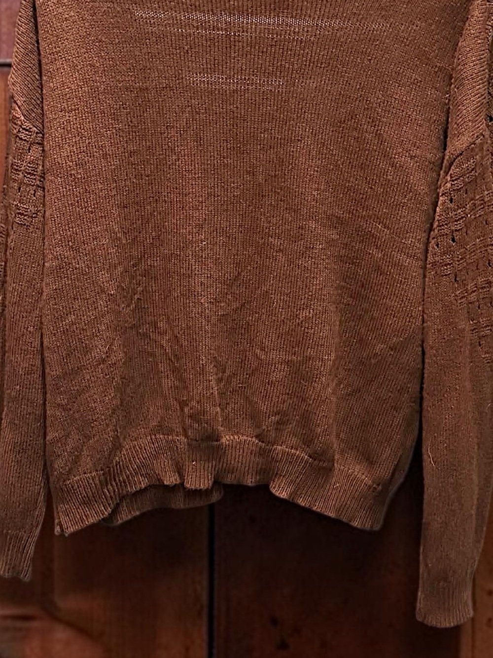 SHEIN Rust Brown V-Neck Knit Sweater MEDIUM - Picture 6 of 6